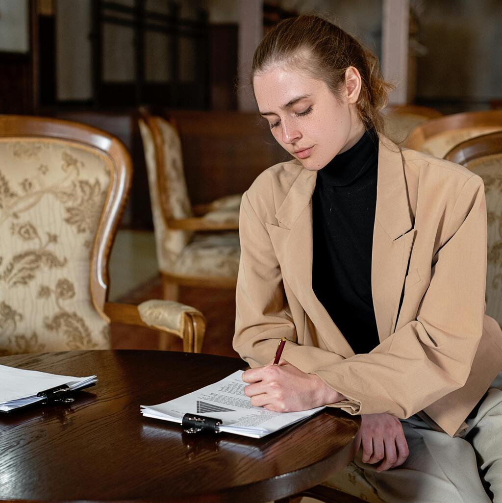 Documents being signed and notarized  by a Lesher Notary using the mobile service